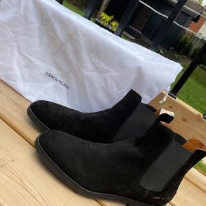 Common Projects- Black Suede Chelsea Boots